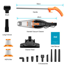 Load image into Gallery viewer, Homadio 9-in-1 Corded Stick Vacuum Cleaner, Powerful Suction, 0.8L Dust Cup, 3-Layer Filtration, Lightweight Convertible Handheld & Stick Vacuum for Hard Floors, Carpets & Pet Hair