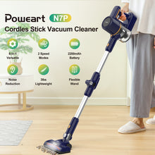 Load image into Gallery viewer, Homadio 6-in-1 Cordless Stick Vacuum Cleaner, Lightweight Convertible Handheld Vac, 2200mAh Quick-Charge Battery, Noise Reduction Design for Pet Hair, Hard Floors & Carpets
