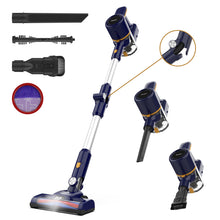Load image into Gallery viewer, Homadio 6-in-1 Cordless Stick Vacuum Cleaner, Lightweight Convertible Handheld Vac, 2200mAh Quick-Charge Battery, Noise Reduction Design for Pet Hair, Hard Floors & Carpets