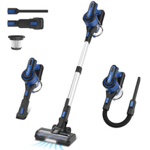 Load image into Gallery viewer, Poweart Cordless Vacuum Cleaner, 30Kpa Powerful Stick Vacuum Up to 45 min Runtime, 8 in 1 Vacuum for Hardfloors Pet Hair Home-V870 Blue