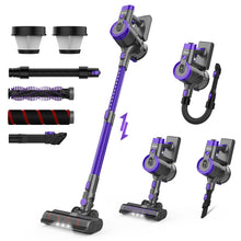 Load image into Gallery viewer, DEVOAC V90 Cordless Vacuum Cleaner, Ultra-Quiet Stick Vacuum, 365W Motor 28KPa Powerful Suction, Up to 45mins Runtime, Ultra-Light 6 in 1 Handheld Vacuum for Hard Floor Carpet Pet Hair Purple