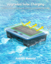 Load image into Gallery viewer, POWEART Solar‑Powered Robotic Pool Skimmer, Intelligent Mapping Pool Cleaner Robot, App & Remote Control, Obstacle Avoidance & Self‑Docking, Salt‑Chlorine Tolerant Motor for In‑Ground & Above‑Ground Pools up to 15000 sq.ft