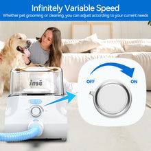Load image into Gallery viewer, POWEART P30S Dog Grooming Kit, 7-in-1 Low Noise Pet Grooming Vacuum with 4.5L Large Dust Cup, Electric Clipper & Complete Cleaning Tools Set for Dogs, Cats and Other Animals, White