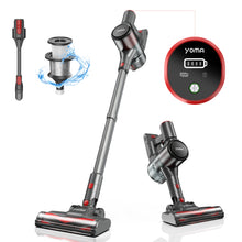 Load image into Gallery viewer, YOMA Cordless Vacuum Cleaner, 8 in 1 Lightweight Stick Vacuum with Detachable Battery, Brushless Motor, Powerful Suction Vacuum Cleaner for Home Carpet Hard Floor Pet Hair- Red