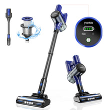 Load image into Gallery viewer, YOMA Cordless Vacuum Cleaner, 8 in 1 Lightweight Stick Vacuum with Detachable Battery, Brushless Motor, Powerful Suction Vacuum Cleaner for Home Carpet Hard Floor Pet Hair - Blue