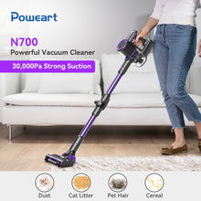 Load image into Gallery viewer, Poweart Vacuum Cleaners for Home, 30Kpa Powerful Cordless Stick Vacuum Cleaner, 50 Mins Runtime, 8 in 1 Stick Vacuum Cleaner-N700