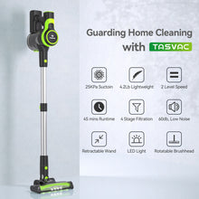 Load image into Gallery viewer, Homadio 6-in-1 Cordless Stick Vacuum Cleaner, 28KPa Powerful Suction with Anti-Tangle Brush, Up to 45 Mins Runtime, Lightweight Rechargeable Wireless Vacuum for Hard Floors, Carpets & Pet Hair