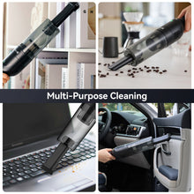 Load image into Gallery viewer, UMLo H6 Handheld Vacuum,Rechargeable Car Vacuum Cleaner Cordless with 30 Mins Runtime,Powerful Portable Hand Vacuum with 2 Suction Modes& Storage Base for Car Home Hardwood Floor Office Quick Cleanups Black