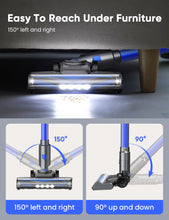 Load image into Gallery viewer, Cordless Vacuum Cleaner, YOMA 6-in-1 Rechargeable Stick Vacuum, 45mins Max Runtime, Lightweight 2200mAh Battery Handheld Vacuum, Powerful Vacuum Cleaner for Home Hard Floor Pet Hair-Blue