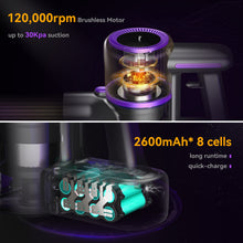 Load image into Gallery viewer, Poweart Vacuum Cleaners for Home, 30Kpa Powerful Cordless Stick Vacuum Cleaner, 50 Mins Runtime, 8 in 1 Stick Vacuum Cleaner-N700