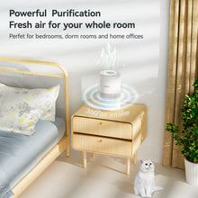 Load image into Gallery viewer, POWEART Air Purifier | True HEPA 99.97% Filtration, 20dB Ultra‑Quiet, 3 Fan Speeds, 2‑4‑8H Timer & Night‑Light for Bedroom, Dorm & Home Office