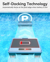 Load image into Gallery viewer, POWEART Solar‑Powered Robotic Pool Skimmer, Intelligent Mapping Pool Cleaner Robot, App & Remote Control, Obstacle Avoidance & Self‑Docking, Salt‑Chlorine Tolerant Motor for In‑Ground & Above‑Ground Pools up to 15000 sq.ft