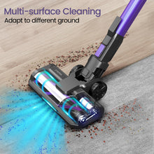 Load image into Gallery viewer, YOMATECH Cordless Vacuum Cleaner, 30Kpa/350W Powerful Stick Vacuum, Up to 50 Mins Runtime Rechargeable Battery, 6 in 1 Lightweight Vacuum Cleaners for Home Hardfloor Carpet Pet Hair Purple