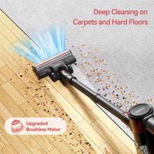 Load image into Gallery viewer, YOMA Cordless Vacuum Cleaner, 8 in 1 Lightweight Stick Vacuum with Detachable Battery, Brushless Motor, Powerful Suction Vacuum Cleaner for Home Carpet Hard Floor Pet Hair- Red