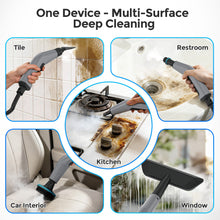 Load image into Gallery viewer, Homadio Steam Cleaner, 12‑Second Rapid Heat‑Up, 3‑Tier Adjustable Steam Levels, 16‑Piece Accessory Kit & 1.6L Large Water Tank for Kitchen, Bathroom, Car, Glass Windows and Tile Surfaces