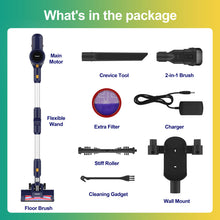 Load image into Gallery viewer, Homadio 6-in-1 Cordless Stick Vacuum Cleaner, Lightweight Convertible Handheld Vac, 2200mAh Quick-Charge Battery, Noise Reduction Design for Pet Hair, Hard Floors & Carpets