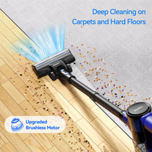 Load image into Gallery viewer, YOMA Cordless Vacuum Cleaner, 8 in 1 Lightweight Stick Vacuum with Detachable Battery, Brushless Motor, Powerful Suction Vacuum Cleaner for Home Carpet Hard Floor Pet Hair - Blue