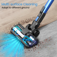 Load image into Gallery viewer, YOMATECH Cordless Vacuum Cleaner, 30Kpa/350W Powerful Stick Vacuum, Up to 50 Mins Runtime Rechargeable Battery, 6 in 1 Lightweight Vacuum Cleaners for Home Hardfloor Carpet Pet Hair Blue