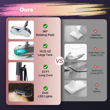 Load image into Gallery viewer, POWEART F6 Steam Mop, Corded Steam Cleaner with LED Lights, 15.22oz Water Tank, Lightweight Self-Standing Steam Mop, Achieve 99.99% Deep Cleaning for Hardwood, Marble & Kitchen Floors