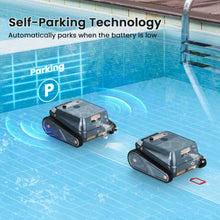 Load image into Gallery viewer, Homadio Cordless Robotic Pool Cleaner, Automatic Pool Vacuum with Wall-Climbing Function, Up to 150 Mins Runtime, Suitable for Inground & Above-Ground Pools Up to 2200 Sq.Ft