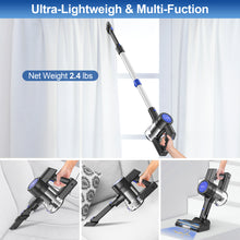 Load image into Gallery viewer, UMLo Cordless Vacuum Cleaner, 25Kpa Powerful Stick Vacuum with Brushless Motor, 45mins Runtime, 6-in-1 Lightweight Rechargeable Handheld Vacuum Cleaners for Home Carpet Hard Floor Pet Hair