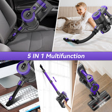 Load image into Gallery viewer, DEVOAC V90 Cordless Vacuum Cleaner, Ultra-Quiet Stick Vacuum, 365W Motor 28KPa Powerful Suction, Up to 45mins Runtime, Ultra-Light 6 in 1 Handheld Vacuum for Hard Floor Carpet Pet Hair Purple