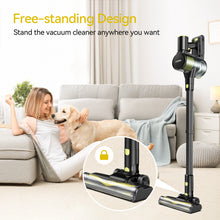 Load image into Gallery viewer, YOMA Cordless Vacuum Cleaner, 8 in 1 Lightweight Stick Vacuum with Detachable Battery, Brushless Motor, Powerful Suction Vacuum Cleaner for Home Carpet Hard Floor Pet Hair - Yellow
