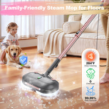 Load image into Gallery viewer, POWEART F6 Steam Mop, Corded Steam Cleaner with LED Lights, 15.22oz Water Tank, Lightweight Self-Standing Steam Mop, Achieve 99.99% Deep Cleaning for Hardwood, Marble & Kitchen Floors