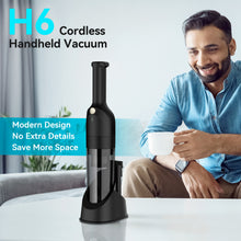 Load image into Gallery viewer, POWEART H1 Cordless Handheld Vacuum Cleaner, 3-in-1 Lightweight Wireless Vacuum with 4-Layer HEPA Filtration, 500ml Dust Bin, 2 Power Modes, ≤60dB Low Noise for Home, Car, Hard Floors &amp; Pet Hair
