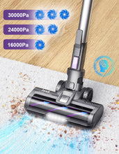 Load image into Gallery viewer, Homadio Cordless Stick Vacuum Cleaner, 350W High Power 26KPa Strong Suction, Up to 50 Mins Working Time, Foldable Tube with Self-Standing Feature, Lightweight Wireless Vacuum for Household Pet Hair, Carpets and Hard Floors
