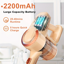 Load image into Gallery viewer, POWEART N3P Cordless Vacuum Cleaner, 8-in-1 Lightweight Handheld Wireless Vacuum with Powerful Suction, Up to 50 Mins Runtime for Hard Floors, Carpets and Pet Hair

