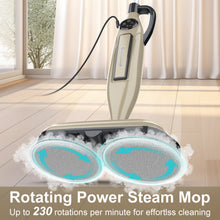 Load image into Gallery viewer, POWEART Steam Mop, 8‑in‑1 Corded Steam Cleaner, Detachable Handheld Unit with Rotating Scrubbing Pads, 99.9% Sanitization &amp; Fast Heat‑Up, Multi‑Surface Cleaner for Hardwood, Tile, Marble Floors, Kitchen and Household Use
