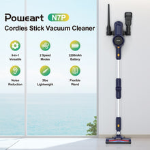 Load image into Gallery viewer, Homadio 6-in-1 Cordless Stick Vacuum Cleaner, Lightweight Convertible Handheld Vac, 2200mAh Quick-Charge Battery, Noise Reduction Design for Pet Hair, Hard Floors &amp; Carpets
