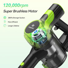 Load image into Gallery viewer, Homadio 6-in-1 Cordless Stick Vacuum Cleaner, 28KPa Powerful Suction with Anti-Tangle Brush, Up to 45 Mins Runtime, Lightweight Rechargeable Wireless Vacuum for Hard Floors, Carpets &amp; Pet Hair
