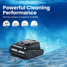 Load image into Gallery viewer, POWEART Y50 Cordless Robotic Pool Vacuum Cleaner, 4-in-1 Pool Cleaning Robot, Up to 300 Mins Runtime, IPX8 Waterproof, Wall &amp; Waterline Cleaning, Covers Up to 2000 Sq.ft for Inground Swimming Pools
