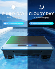 Load image into Gallery viewer, POWEART Solar‑Powered Robotic Pool Skimmer, Intelligent Mapping Pool Cleaner Robot, App &amp; Remote Control, Obstacle Avoidance &amp; Self‑Docking, Salt‑Chlorine Tolerant Motor for In‑Ground &amp; Above‑Ground Pools up to 15000 sq.ft
