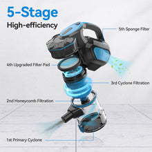 Load image into Gallery viewer, Homadio 3-in-1 Corded Stick Vacuum Cleaner, 600W Motor 18kPa Powerful Suction, 20ft Power Cord, Lightweight Convertible Handheld Vacuum with Dual-Mode Floor Brush for Hard Floors, Carpets &amp; Pet Hair
