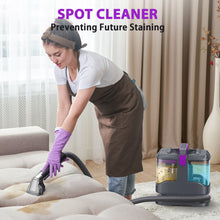 Load image into Gallery viewer, Homadio Portable Carpet and Upholstery Cleaner, Deep Cleaning Pet Spot Cleaner, Powerful Stain &amp; Odor Remover, Dual Tank Design, Ideal for Couch, Car Interior, Stairs, Mattress

