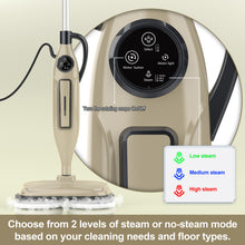 Load image into Gallery viewer, POWEART Steam Mop, 8-in-1 Corded Steam Cleaner with Rotating Scrubbing Pads, Detachable Handheld, Fast Heat-up, Multi-Surface for Hardwood, Tile, Marble Floors, Kitchen &amp; Home
