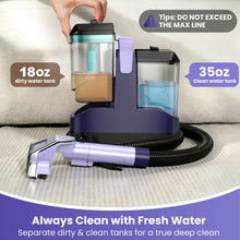 Load image into Gallery viewer, Homadio Portable Carpet &amp; Upholstery Spot Cleaner, Powerful Stain &amp; Odor Remover, Lightweight Deep Cleaning Machine with 5 Cleaning Tools for Pet Stains, Couch, Area Rug, Car Interiors &amp; Mattress
