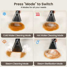 Load image into Gallery viewer, POWEART C688 Carpet Cleaner Machine with Steam, Hot &amp; Cold Water System, 4 Cleaning Modes, Equipped with 14 Cleaning Accessories &amp; 2.3L Water Tank, Ideal for Pets, Hard Floors, Bathroom, Kitchen, Car and Upholstery
