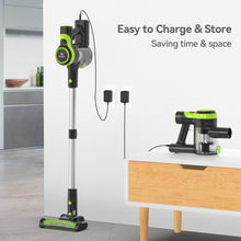 Load image into Gallery viewer, Homadio 6-in-1 Cordless Stick Vacuum Cleaner, 28KPa Powerful Suction with Anti-Tangle Brush, Up to 45 Mins Runtime, Lightweight Rechargeable Wireless Vacuum for Hard Floors, Carpets &amp; Pet Hair
