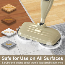 Load image into Gallery viewer, POWEART Steam Mop, 8‑in‑1 Corded Steam Cleaner, Detachable Handheld Unit with Rotating Scrubbing Pads, 99.9% Sanitization &amp; Fast Heat‑Up, Multi‑Surface Cleaner for Hardwood, Tile, Marble Floors, Kitchen and Household Use
