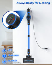 Load image into Gallery viewer, Homadio V50 Cordless Stick Vacuum Cleaner, Powerful Suction, Up to 45 Mins Runtime, Lightweight Wireless Vacuum for Pet Hair &amp; Household Cleaning on Hard Floors and Carpets
