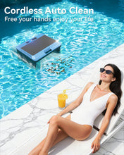 Load image into Gallery viewer, POWEART Solar‑Powered Robotic Pool Skimmer, Intelligent Mapping Pool Cleaner Robot, App &amp; Remote Control, Obstacle Avoidance &amp; Self‑Docking, Salt‑Chlorine Tolerant Motor for In‑Ground &amp; Above‑Ground Pools up to 15000 sq.ft
