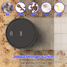 Load image into Gallery viewer, POWEART 3-in-1 Robot Vacuum and Mop, Self-Charging, 100-Min Runtime, Obstacle &amp; Cliff Detect for Carpet &amp; Hard Floors
