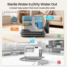 Load image into Gallery viewer, POWEART C688 Carpet Cleaner Machine with Steam, Hot &amp; Cold Water System, 4 Cleaning Modes, Equipped with 14 Cleaning Accessories &amp; 2.3L Water Tank, Ideal for Pets, Hard Floors, Bathroom, Kitchen, Car and Upholstery

