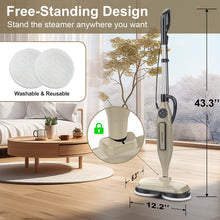Load image into Gallery viewer, POWEART Steam Mop, 8‑in‑1 Corded Steam Cleaner, Detachable Handheld Unit with Rotating Scrubbing Pads, 99.9% Sanitization &amp; Fast Heat‑Up, Multi‑Surface Cleaner for Hardwood, Tile, Marble Floors, Kitchen and Household Use
