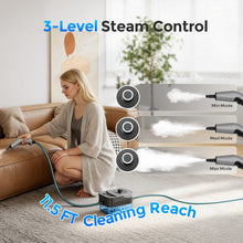 Load image into Gallery viewer, Homadio Steam Cleaner, 12‑Second Rapid Heat‑Up, 3‑Tier Adjustable Steam Levels, 16‑Piece Accessory Kit &amp; 1.6L Large Water Tank for Kitchen, Bathroom, Car, Glass Windows and Tile Surfaces
