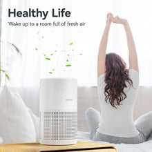 Load image into Gallery viewer, POWEART Air Purifier | True HEPA 99.97% Filtration, 20dB Ultra‑Quiet, 3 Fan Speeds, 2‑4‑8H Timer &amp; Night‑Light for Bedroom, Dorm &amp; Home Office
